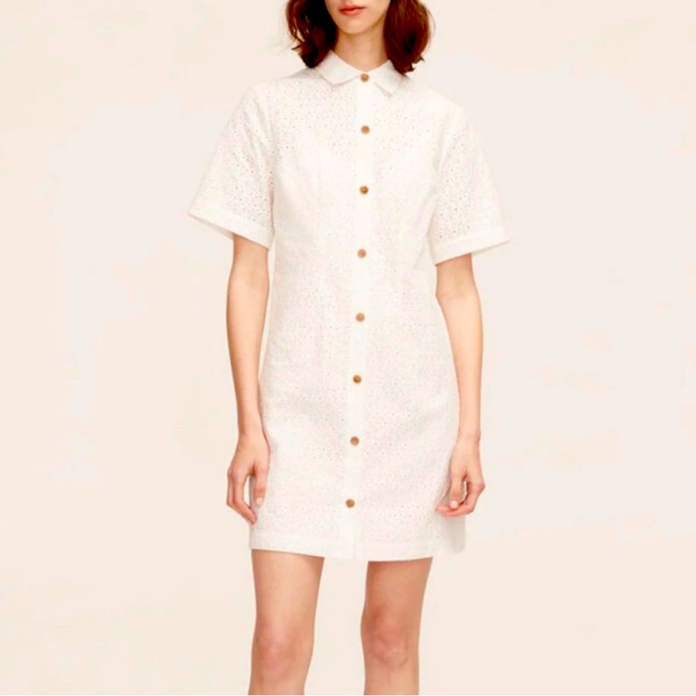 Rebecca Taylor White Eyelet Dress Size 10